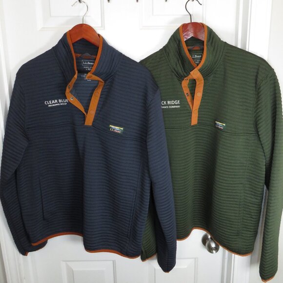 *Lot of 2* L.L. Bean Airlight Knit Pullovers Slightly Fitted Mens Size LG *Logo - Picture 1 of 8